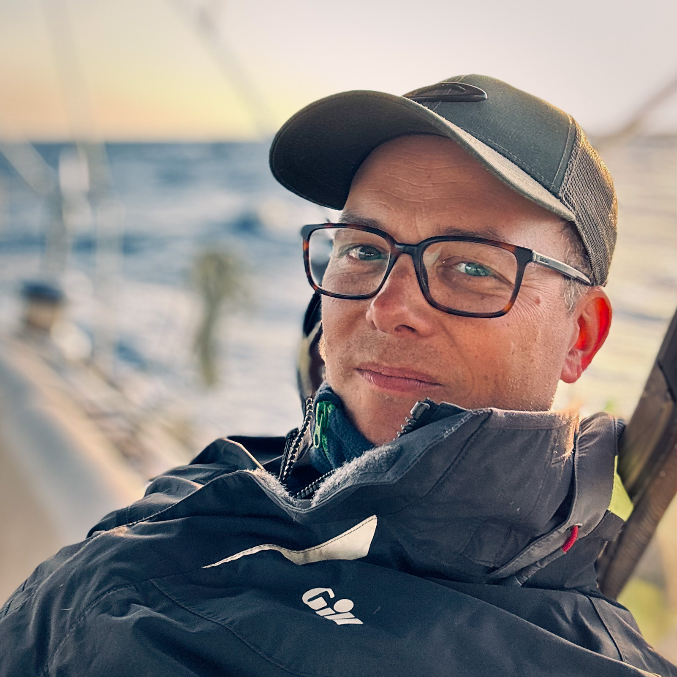 Jussi Mäkelä outdoors in sailing clothing